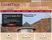 Tablet Screenshot of cedartechroofcare.com